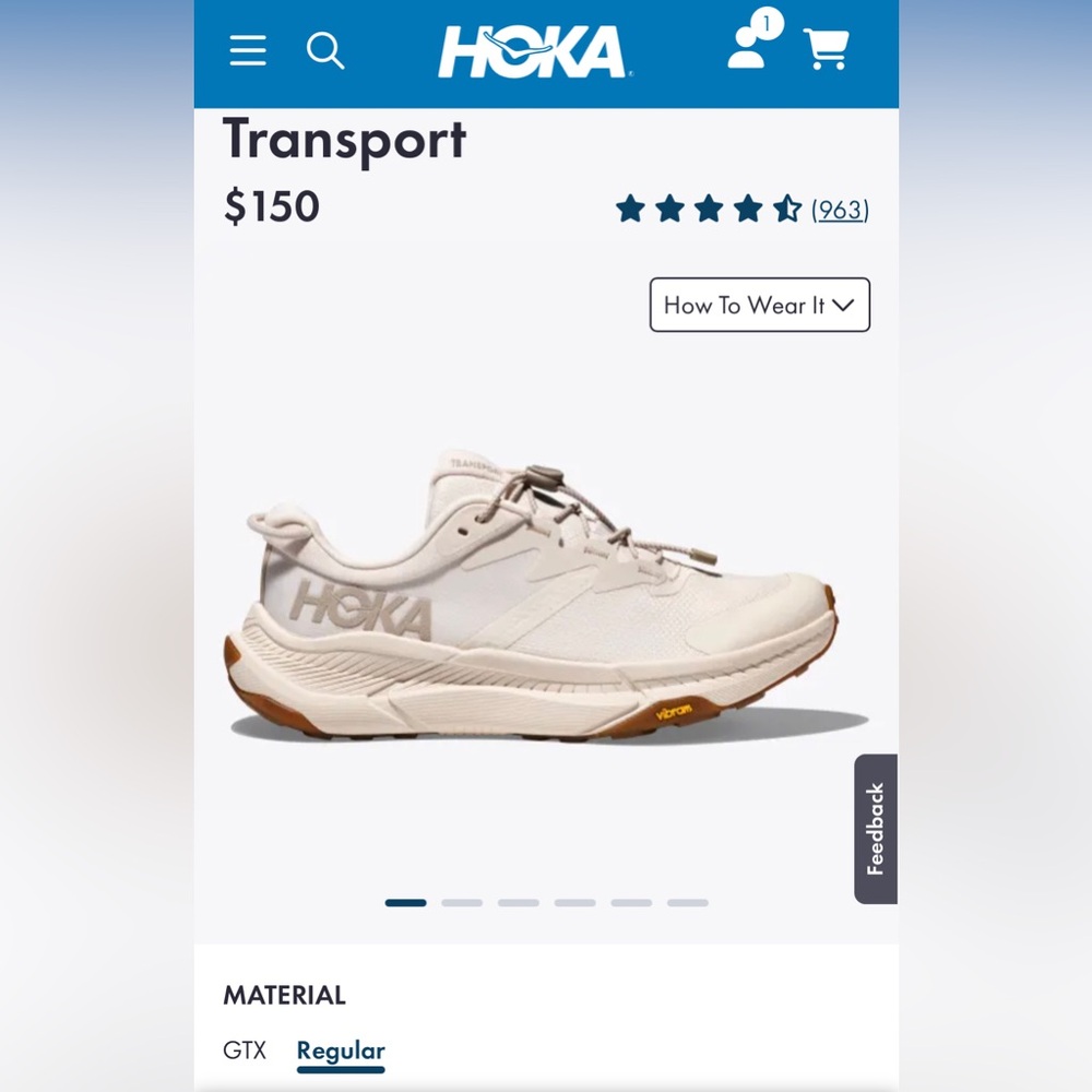 Women’s Hoka Transport sz 9.5 B width